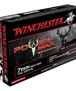 Winchester Power Max Bonded 7mm Remington Magnum 150gr Bonded Rapid Expansion Centerfire Rifle Ammo - 20 Rounds