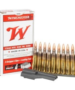 Winchester USA 5.56mm NATO Strip Clip 55gr FMJ Rifle Ammo - 30 Rounds