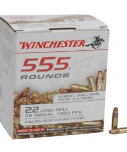 Winchester 22 Long Rifle 36gr HP Rimfire Ammo - 555 Rounds