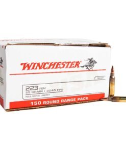 Winchester 223 Remington 55gr FMJ Rifle Ammo - 150 Rounds
