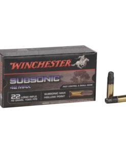 Winchester 42 Max Subsonic 22 Long Rifle 42gr HP Rimfire Ammo - 50 Rounds