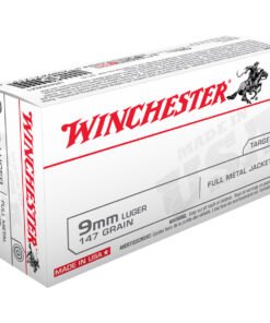 Winchester Ammo USA 9mm Luger 147gr FMJFN Handgun Ammo - 50 Rounds