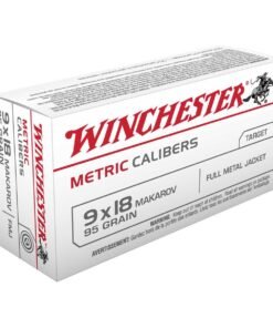 Winchester 9x18mm Makarov 95gr FMJ Handgun Ammo - 50 Rounds