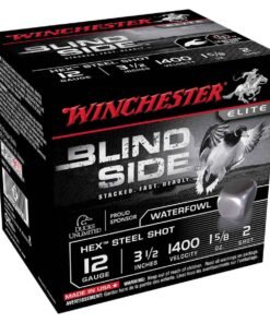 Winchester Blind Side Hex Steel Shot 12 Gauge 3-1/2in #2 1-5/8oz Waterfowl Shotshells - 25 Rounds