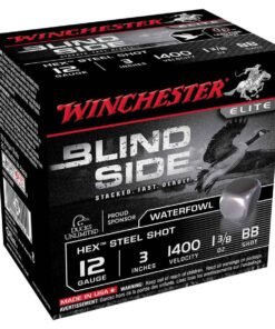 Winchester Blind Side Hex Steel Shot 12 Gauge 3in BB 1-3/8oz Waterfowl Shotshells - 25 Rounds