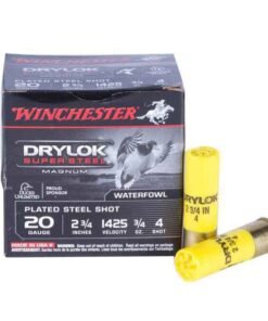 Winchester Drylok Super Steel 20 Gauge 2-3/4in #4 3/4oz Waterfowl Shotshells - 25 Rounds
