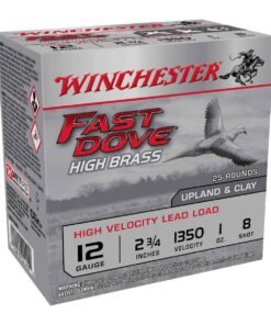 Winchester Fast Dove High Brass 12 Gauge 2-3/4in #8 1oz Upland Shotshells - 25 Rounds