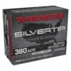 Winchester silvertip 380 auto acp 85gr jhp handgun ammo 20 rounds 1638145