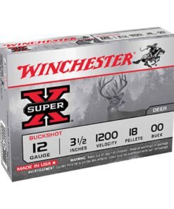 Winchester Super X 12 Gauge 2-3/4in 00 Buck Buckshot Shotshells - 5 Rounds