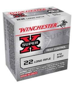 Winchester Super-X 22 Long Rifle No. 12 Shot Rimfire Shotshell Ammo - 50 Rounds