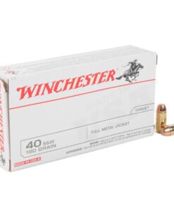 Winchester Target 40 S&W 180gr FMJ Handgun Ammo - 50 Rounds