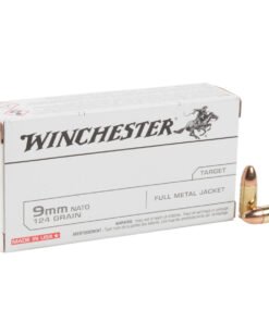 Winchester Target 9mm Luger 124gr FMJ Handgun Ammo - 50 Rounds