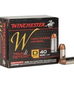 Winchester Train And Defend 40 S&W 180gr JHP Handgun Ammo - 20 Rounds