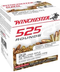 Winchester USA 22 Long Rifle 36gr C-PHP Rimfire Ammo - 525 Rounds
