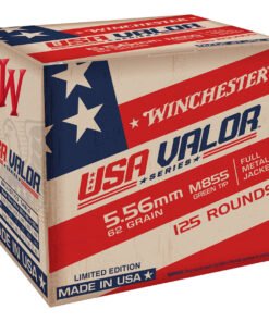 Winchester USA Valor 5.56mm NATO 62gr FMJ Rifle Ammo - 125 Rounds