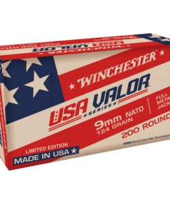 Winchester USA Valor 9mm Luger 124gr FMJ Handgun Ammo - 200 Rounds