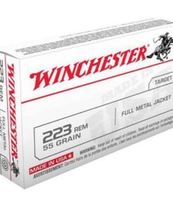 Winchester USA White Box 223 Remington 55gr FMJ Rifle Ammo - 20 Rounds