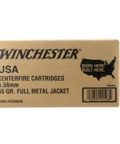 Winchester USA White Box 5.56mm NATO 55gr FMJ Rifle Ammo - 1000 Rounds